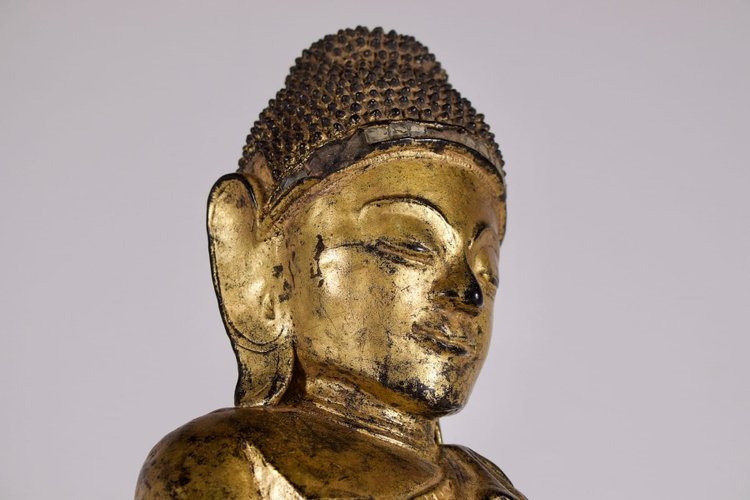 Shakyamuni Buddha with alms bowl, Burma, Mandalay.