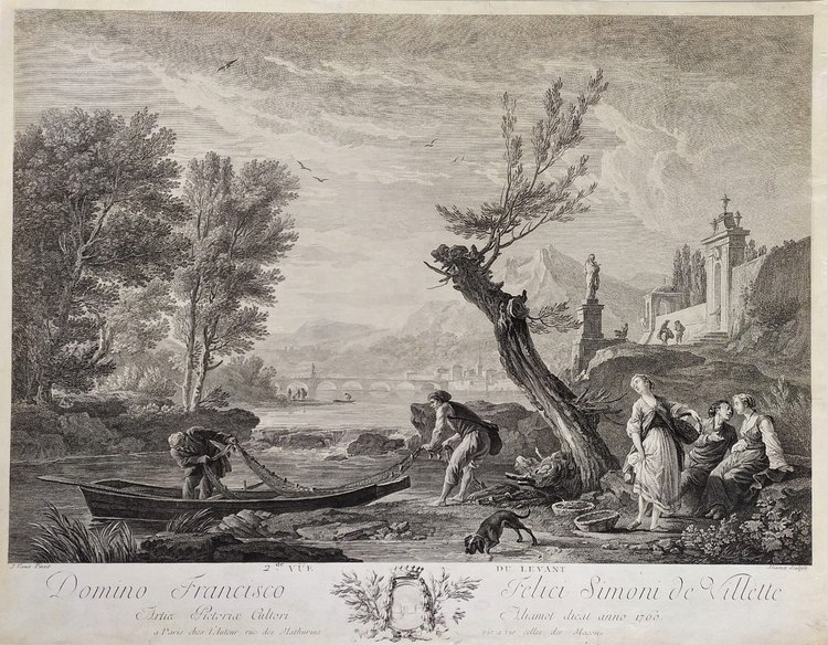  Engraving After Joseph Verne Seascape 18th C Etching Old Print