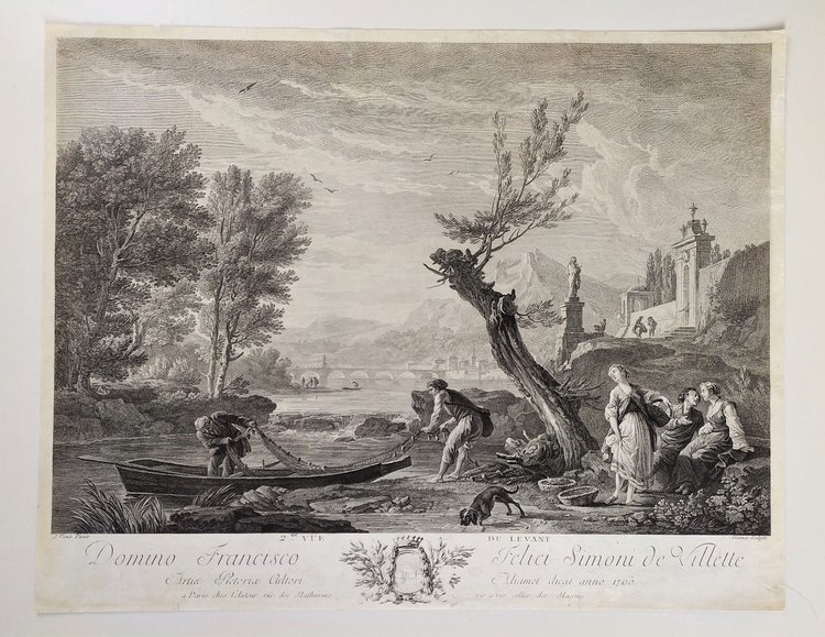  Engraving After Joseph Verne Seascape 18th C Etching Old Print