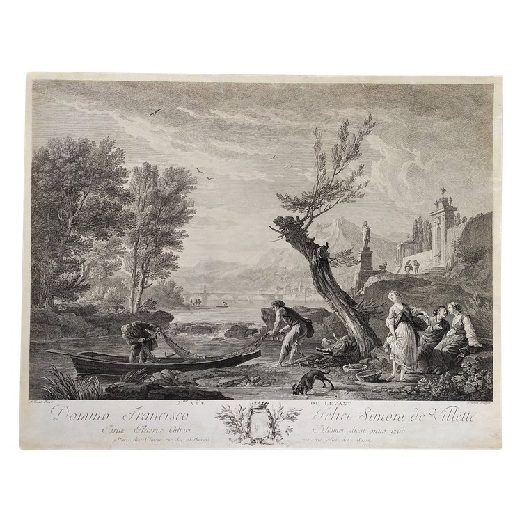  Engraving After Joseph Verne Seascape 18th C Etching Old Print