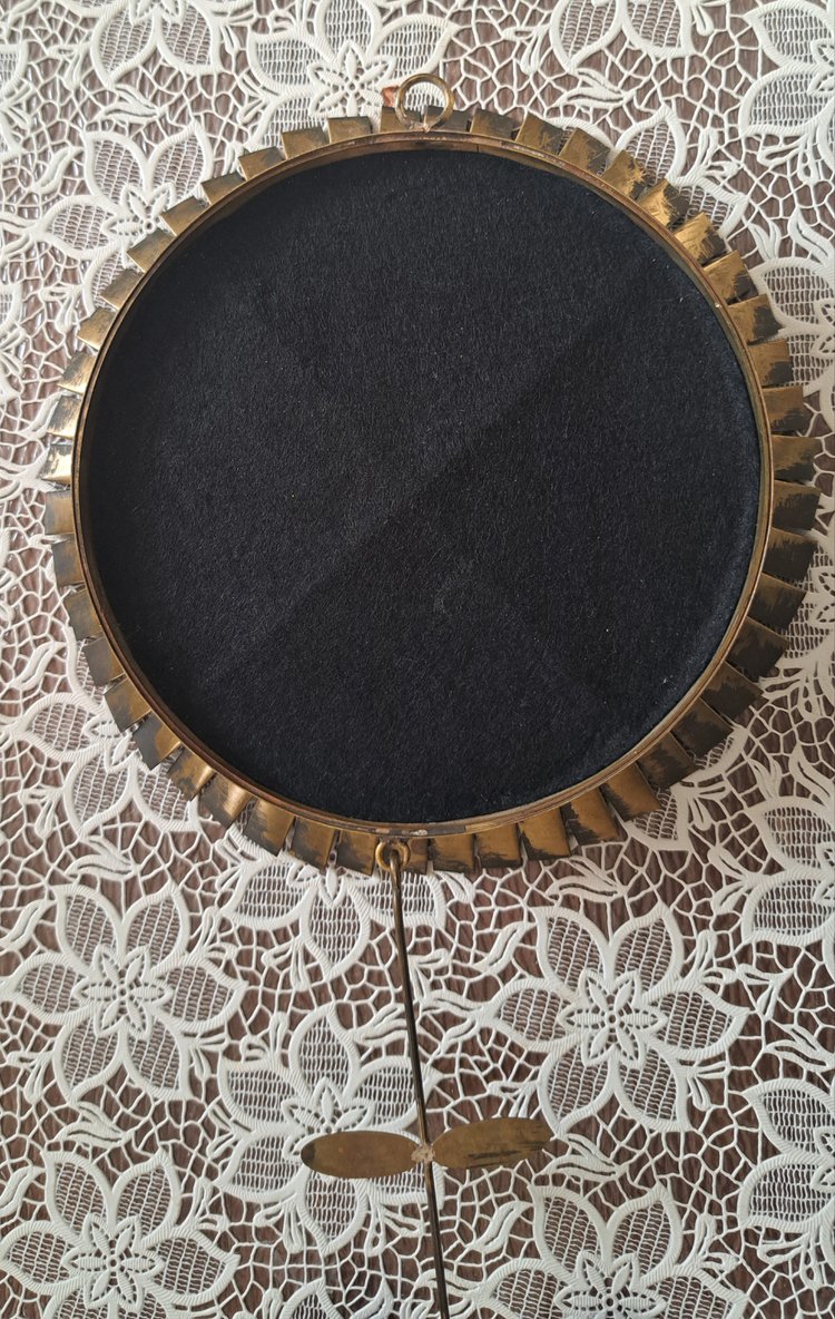 Antique copper mirror by French designer Jean Vinay