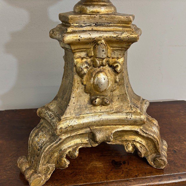 Antique Candelabra - mecha gilded candle holder . period Louis XVI circa 1770. H 104