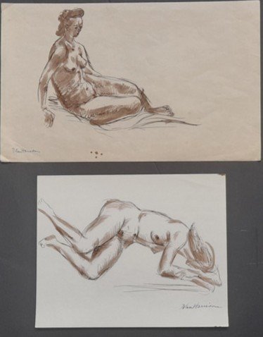 John Harrison aquarelles et dessins XXe siècle 