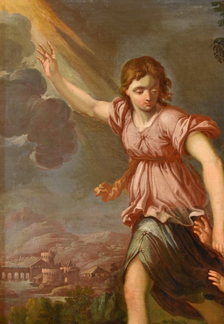  The Guardian Angel, Ciro Ferri (rome, 1634 - Rome, 1689) Follower Of