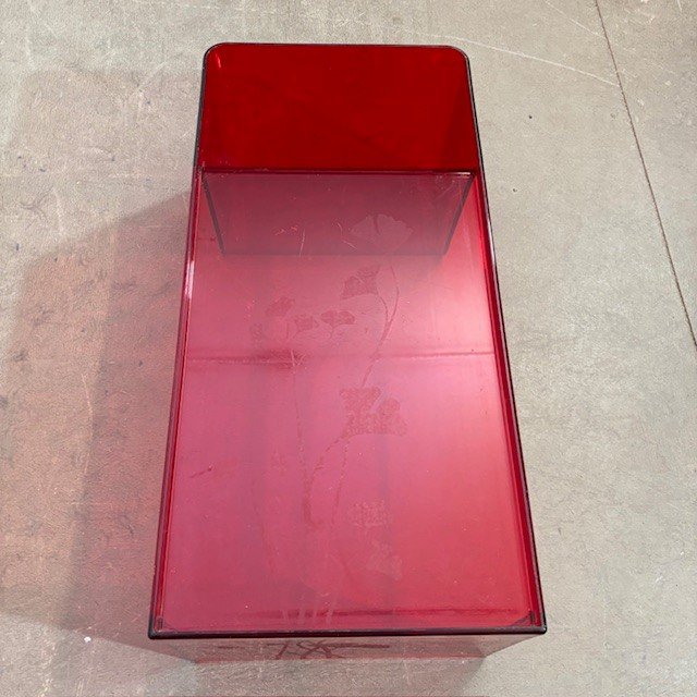 Kartell 1980 "Usame "design Patricia Urquiola coffee table/smoke.  Meas 85 x 41 . h 28