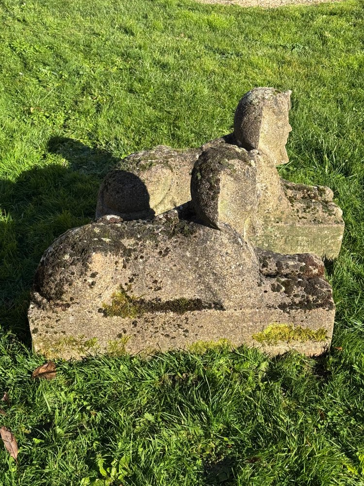 Pair of antique sphinxes