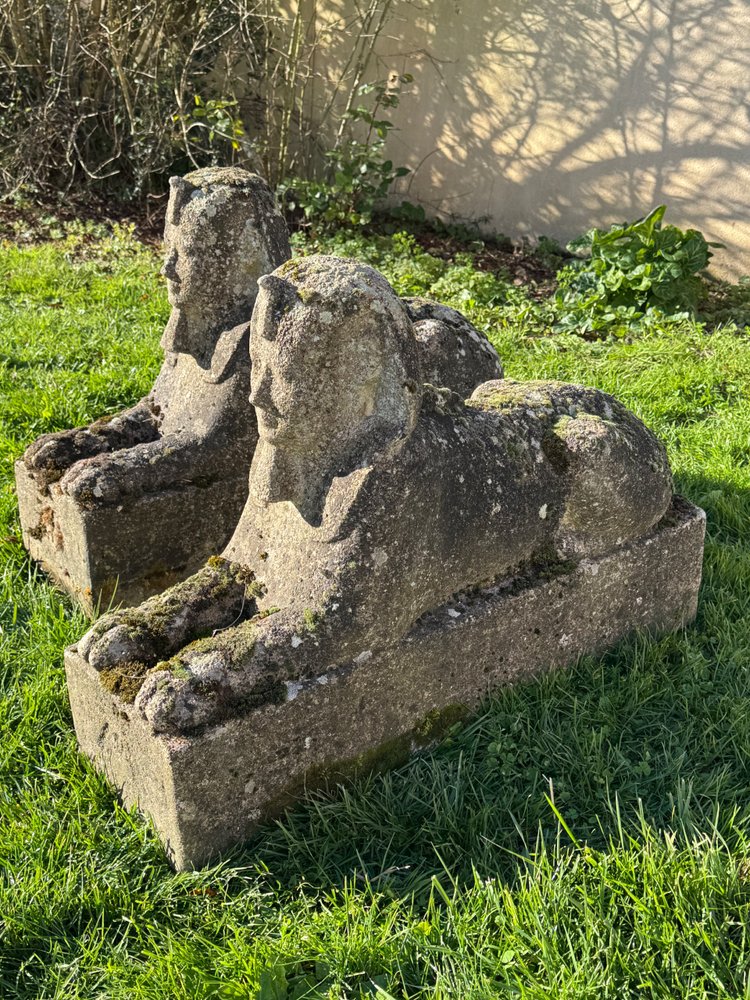 Pair of antique sphinxes