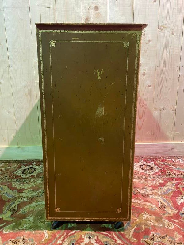 Leather notary's filing cabinet