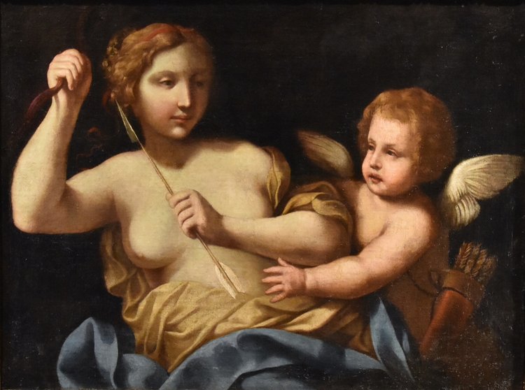 Venus Disarming Love,  Benedetto Gennari (cento, 1633 - Bologna, 1715) Attributable To