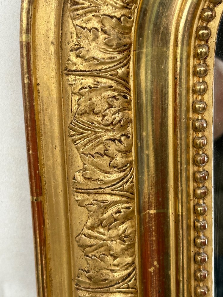 Miroir Louis Phillipe Bois Et Stuc Doré époque Fin XIXéme H 138 X L 95 Cm