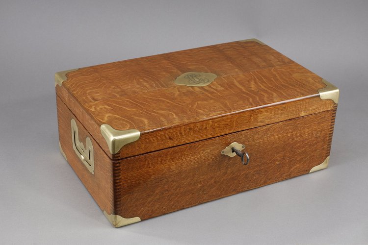 FLATWARE SILVER IN AN OAK CASE BY ALFONSE DEBAIN GOLDSMITH IN PARIS