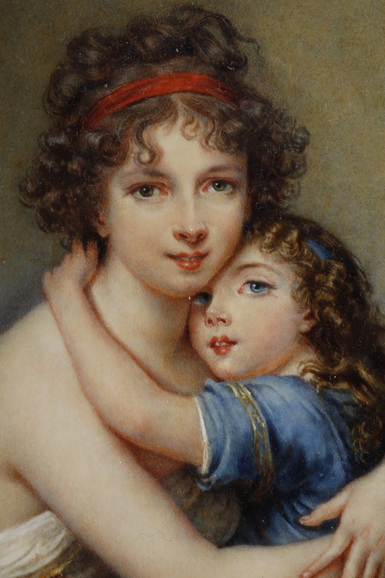 Porträt von Madame Vigée-Lebrun und ihrer Tochter nach Elisabeth VIGÉE-LEBRUN (1755-1842)