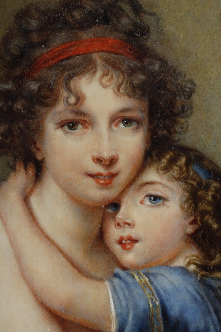 Porträt von Madame Vigée-Lebrun und ihrer Tochter nach Elisabeth VIGÉE-LEBRUN (1755-1842)