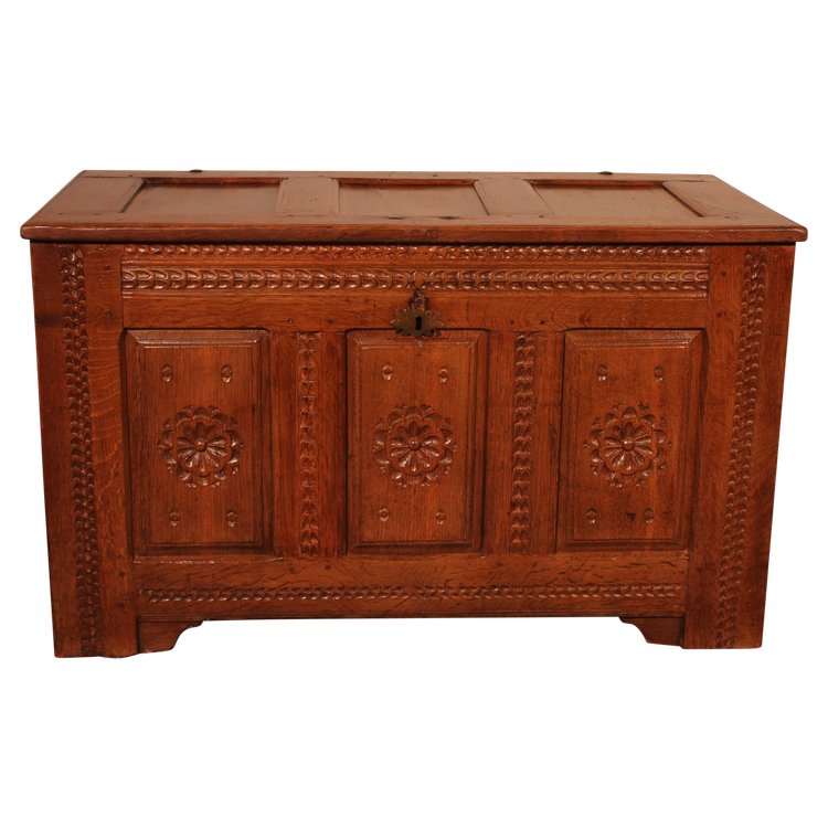 Renaissance Oak Chest - 17th Century