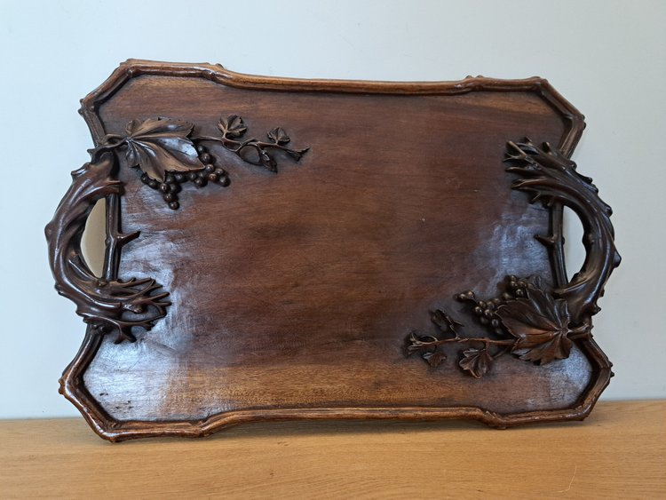 Indochinese tray , Rosewood , Early XX°.