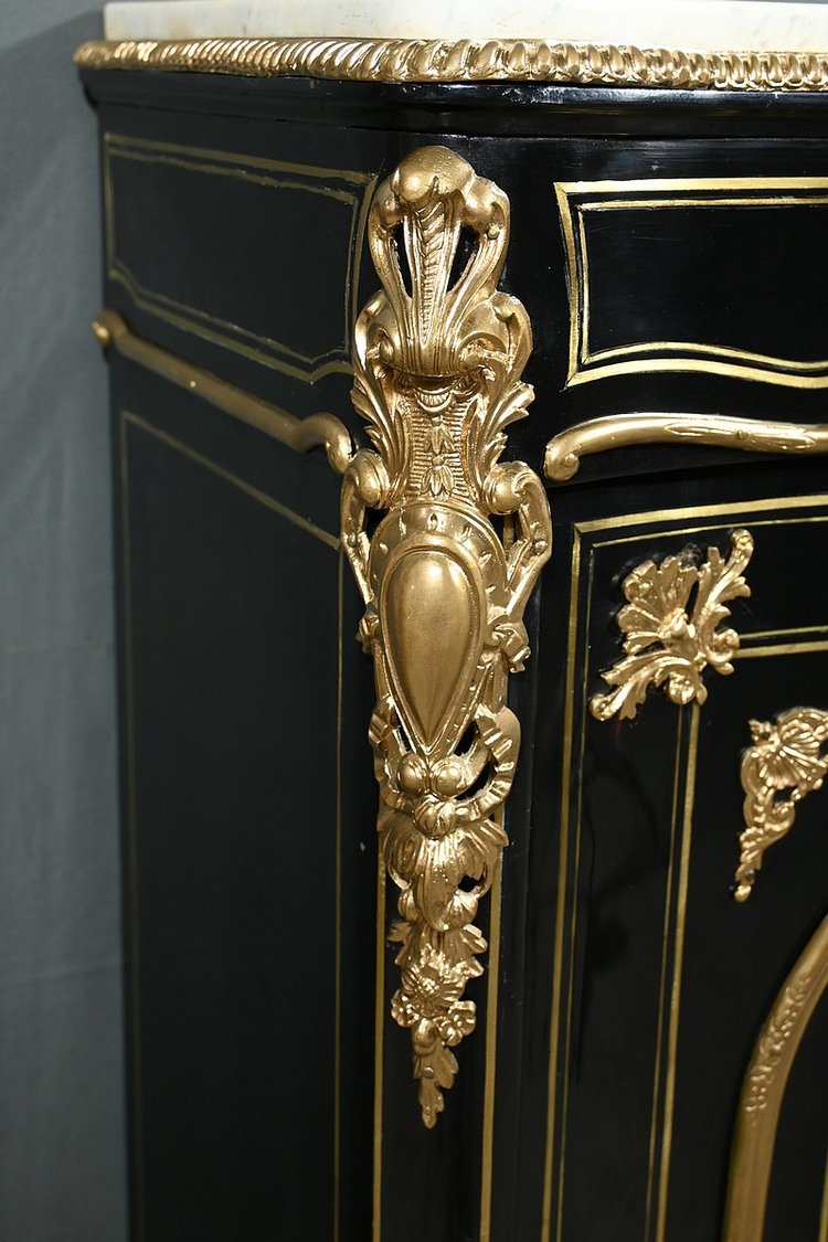 Blackened pearwood cabinet, Napoleon III period - Mid-19th century