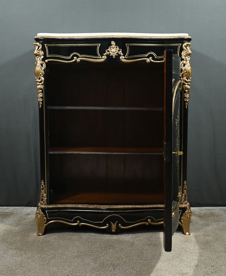 Blackened pearwood cabinet, Napoleon III period - Mid-19th century