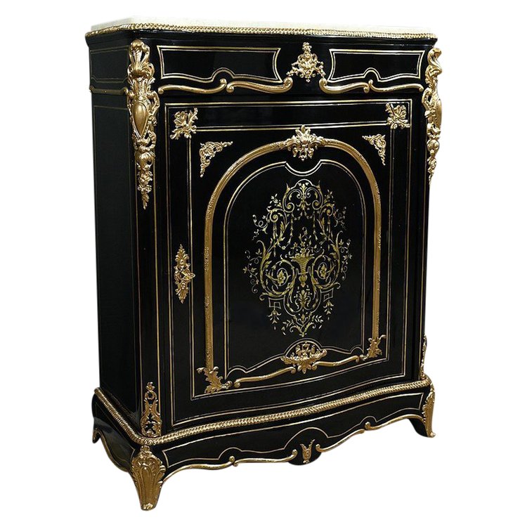 Blackened pearwood cabinet, Napoleon III period - Mid-19th century