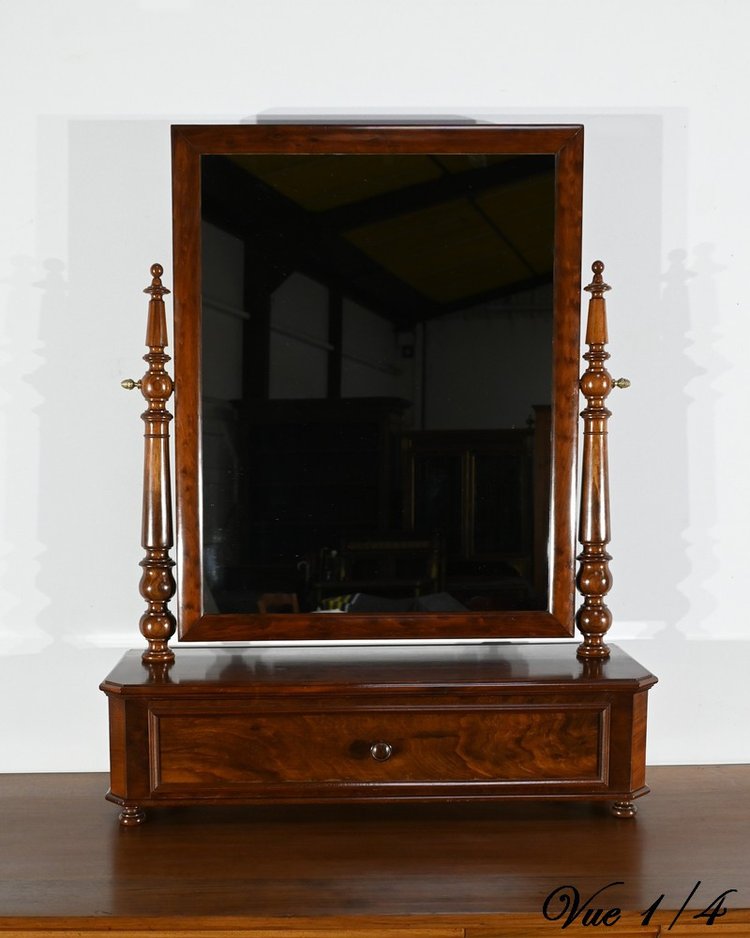 Mahogany Psyche mirror - Mid-19th century