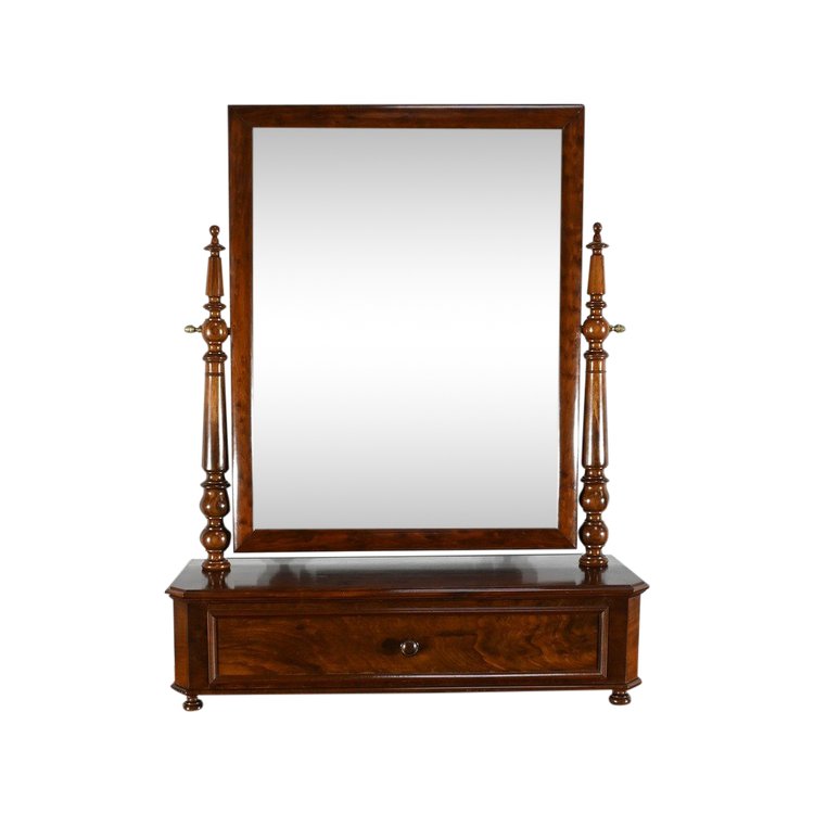 Mahogany Psyche mirror - Mid-19th century