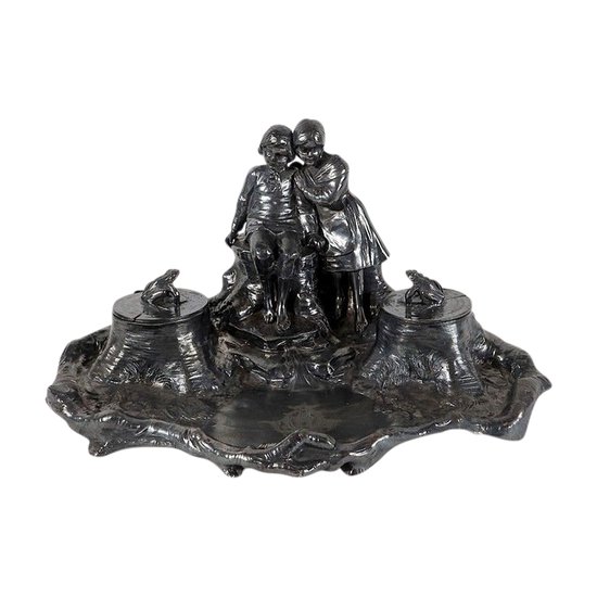  Pewter inkwell, art nouveau period – 1900