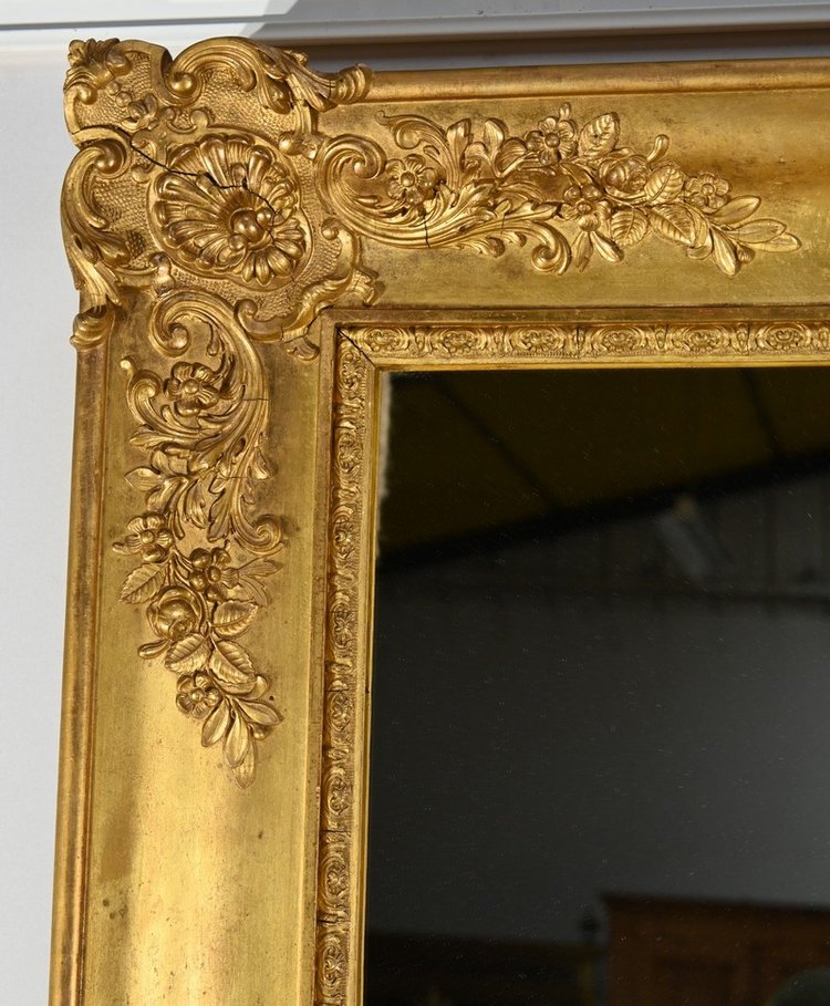 Important Gilded Leaf Mirror, Louis XIV style - Mid 19th century