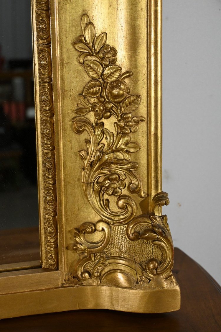 Important Gilded Leaf Mirror, Louis XIV style - Mid 19th century