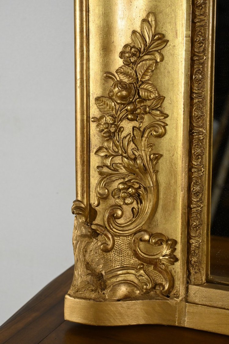 Important Gilded Leaf Mirror, Louis XIV style - Mid 19th century