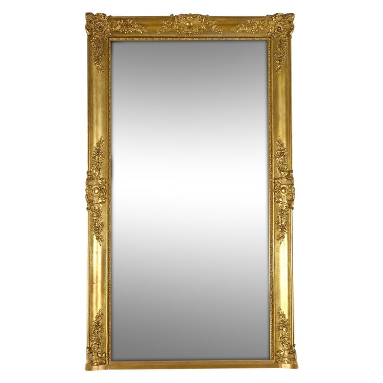 Important Gilded Leaf Mirror, Louis XIV style - Mid 19th century