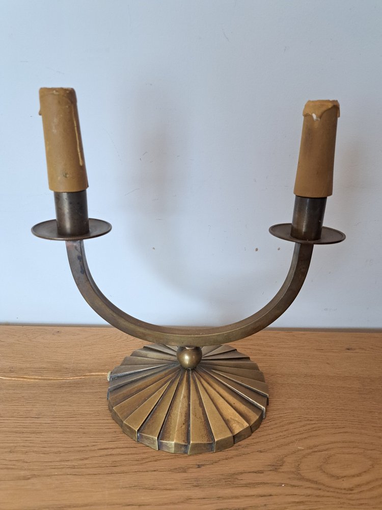 Coppia di lampade , Modernista , Bronzo , Art Deco , XX°.