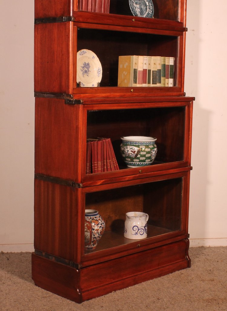 Bookcase Called Stacking Bookcase In Mahogany Of 5 Elements With Extension From Globe Wernicke