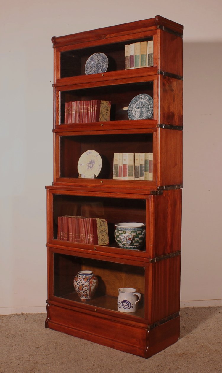 Bookcase Called Stacking Bookcase In Mahogany Of 5 Elements With Extension From Globe Wernicke