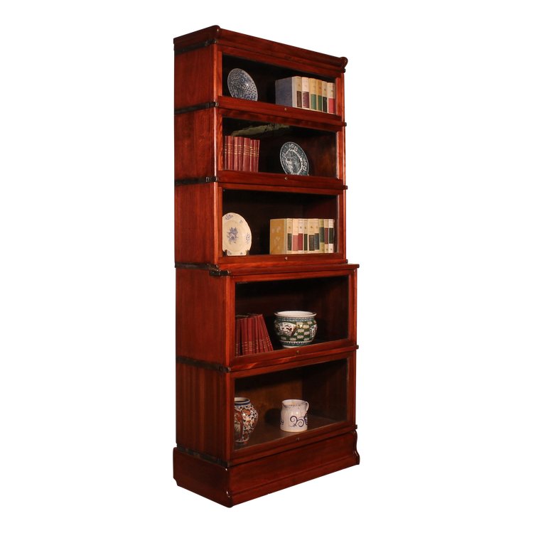 Bookcase Called Stacking Bookcase In Mahogany Of 5 Elements With Extension From Globe Wernicke