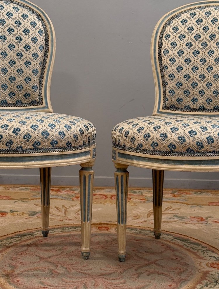 Georges Jacob, Paire De Chaises Estampillées d'Epoque Louis XVI (1739-1814)