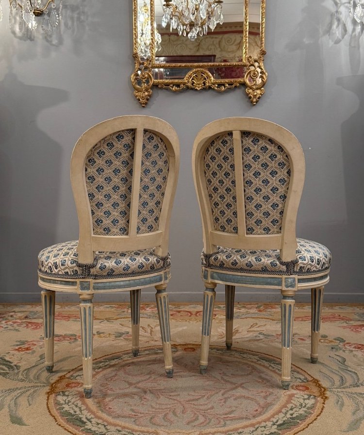 Georges Jacob, Paire De Chaises Estampillées d'Epoque Louis XVI (1739-1814)