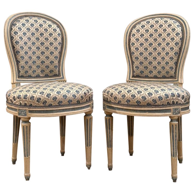 Georges Jacob, Paire De Chaises Estampillées d'Epoque Louis XVI (1739-1814)