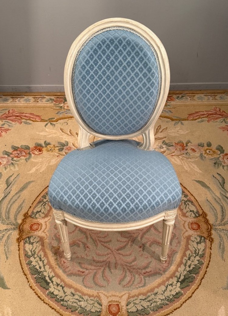 Claude Chevigny, Chaise Cabriolet Estampillée d'Epoque Louis XVI Vers 1780