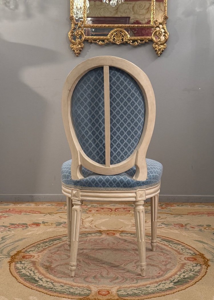 Claude Chevigny, Chaise Cabriolet Estampillée d'Epoque Louis XVI Vers 1780