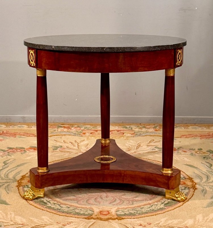 19th Century Empire Style Mahogany Gueridon