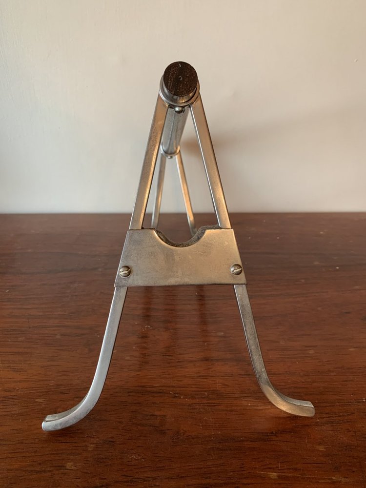 Porte Bouteille en palissandre et chrome de Jacques Adnet XX ème