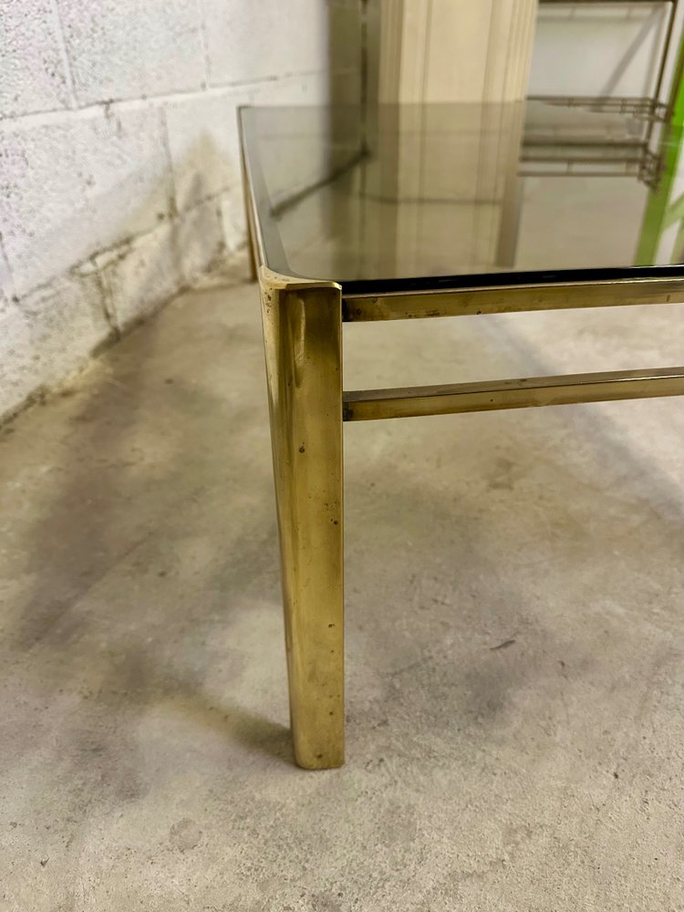 60s bronze coffee table Jacques QUINET