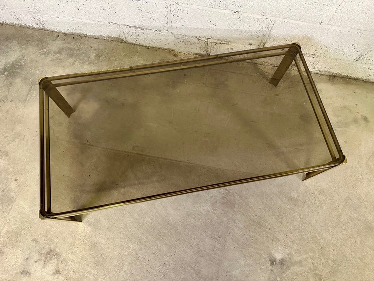 60s bronze coffee table Jacques QUINET