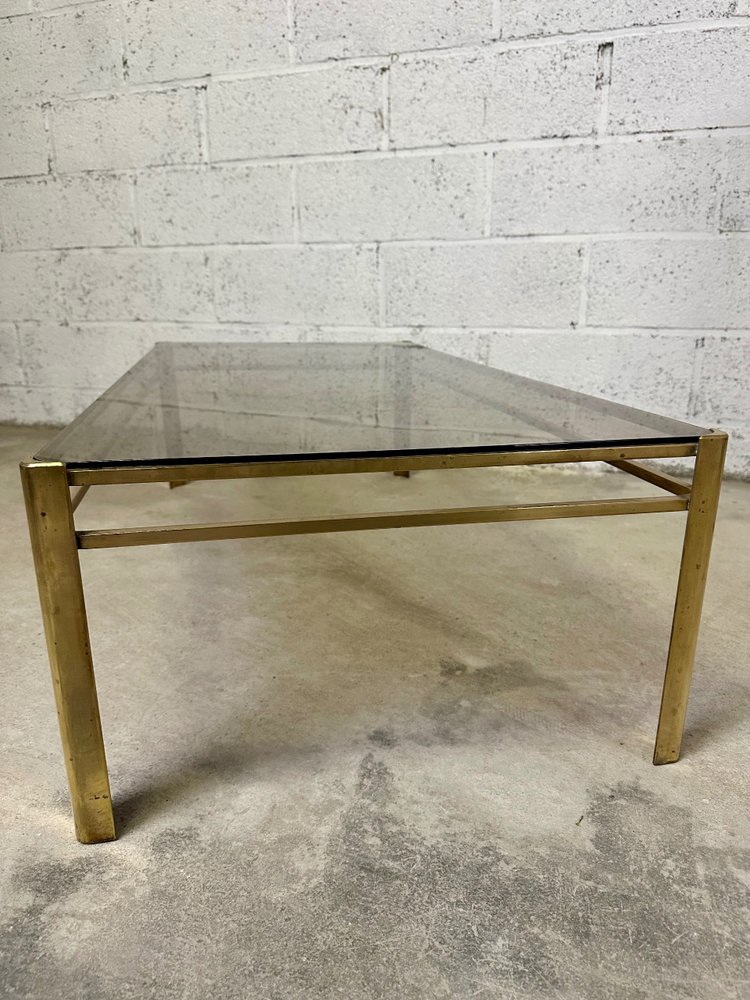 60s bronze coffee table Jacques QUINET