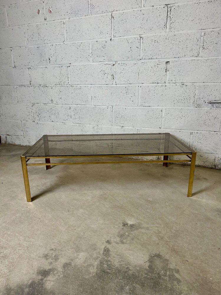 60s bronze coffee table Jacques QUINET