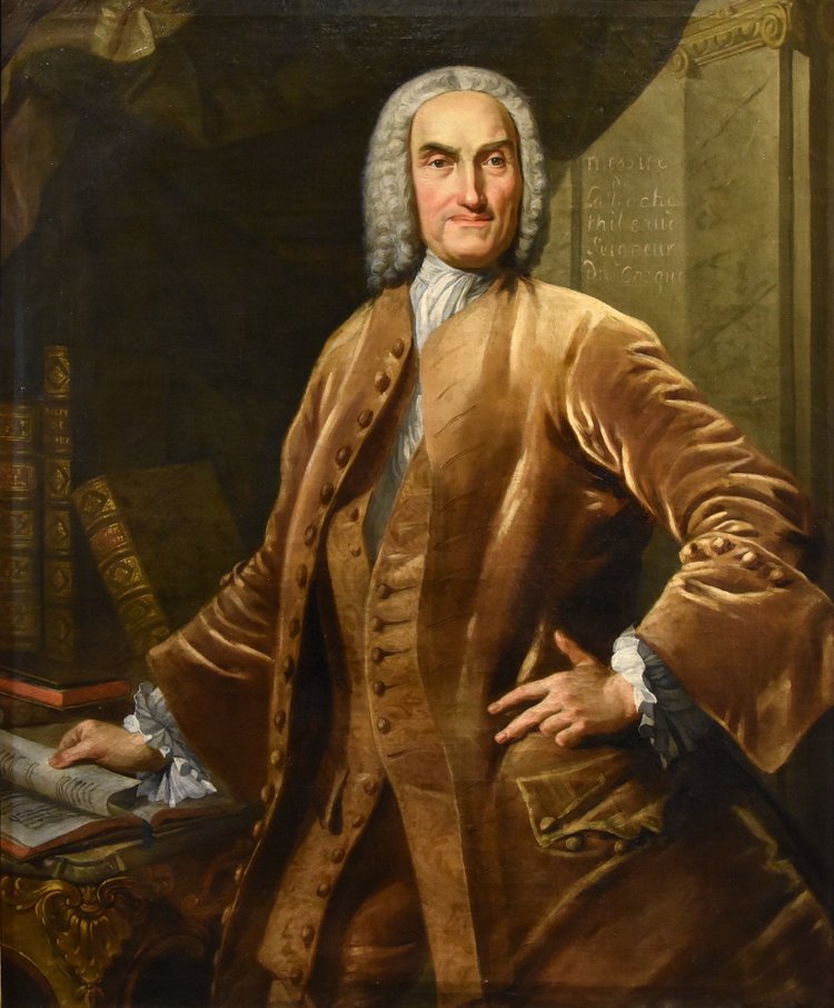 Thomas Hudson (devon 1701 - London 1799), Portrait Of A Notable In His Study