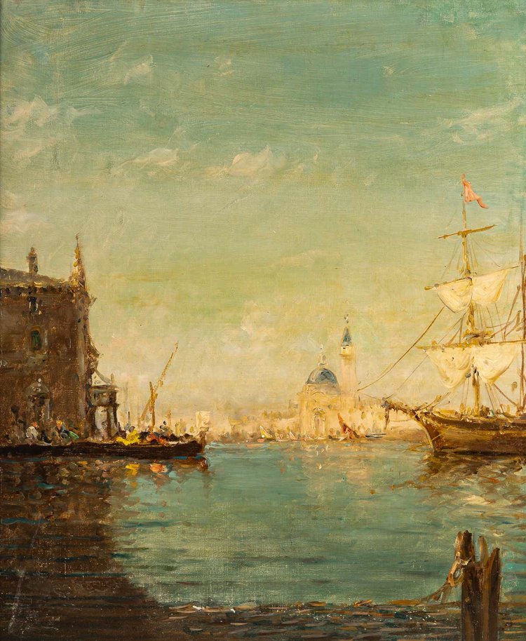 View of Santa Maria della Salute oil on canvas circa 1890