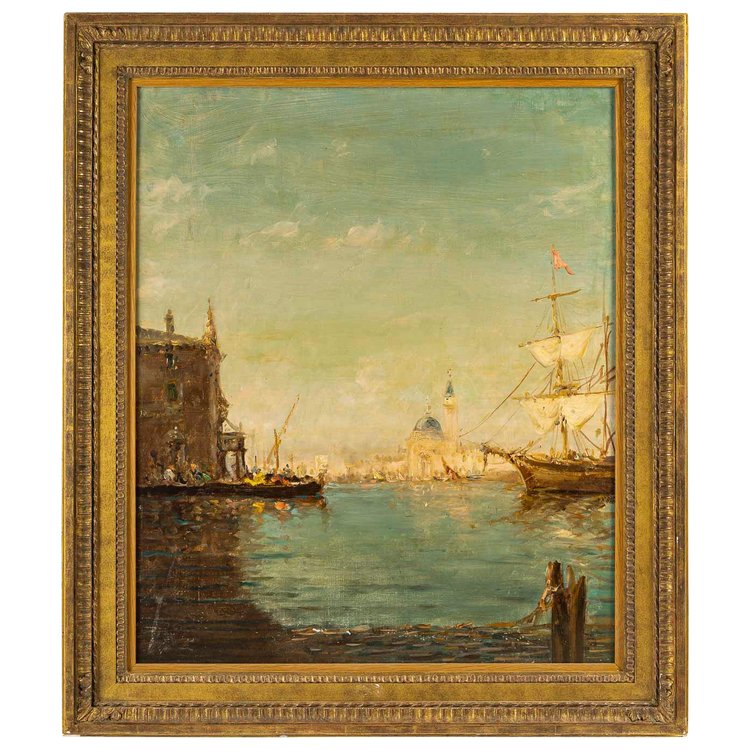 View of Santa Maria della Salute oil on canvas circa 1890