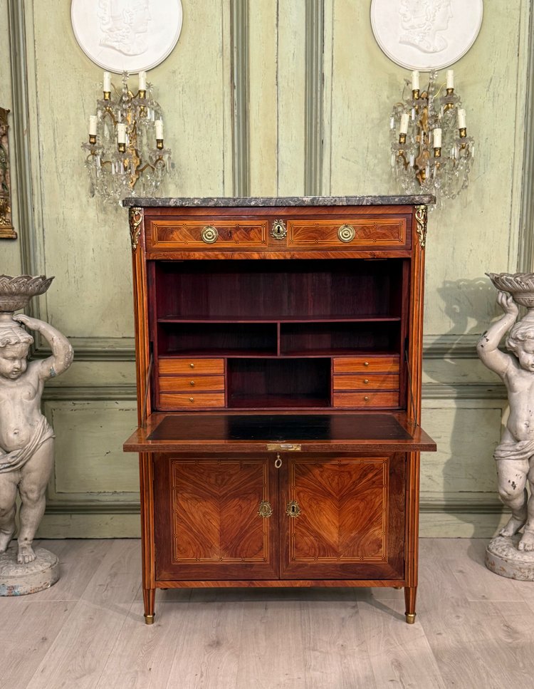 Louis XVI period inlaid secretaire circa 1780