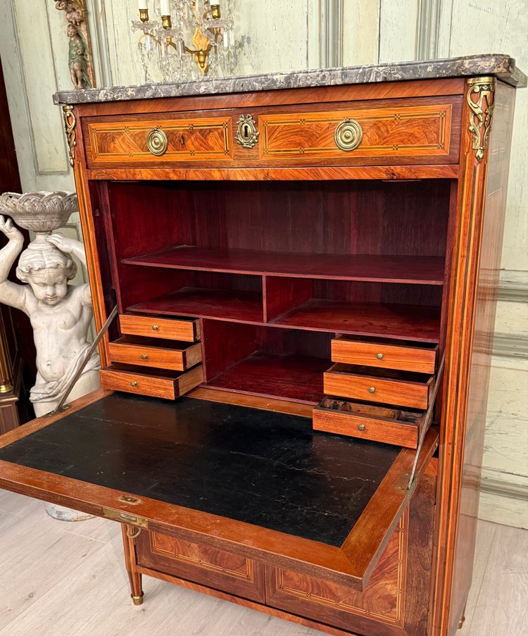 Louis XVI period inlaid secretaire circa 1780