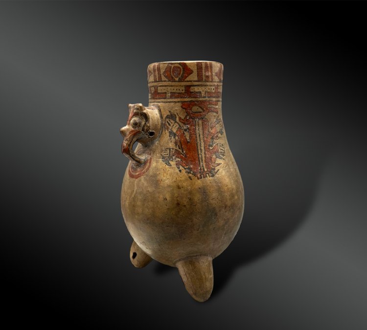 JAGUAR VASE - Guanacaste culture, Nicoya region, Costa Rica - 1,000 - 1,500 A.D.